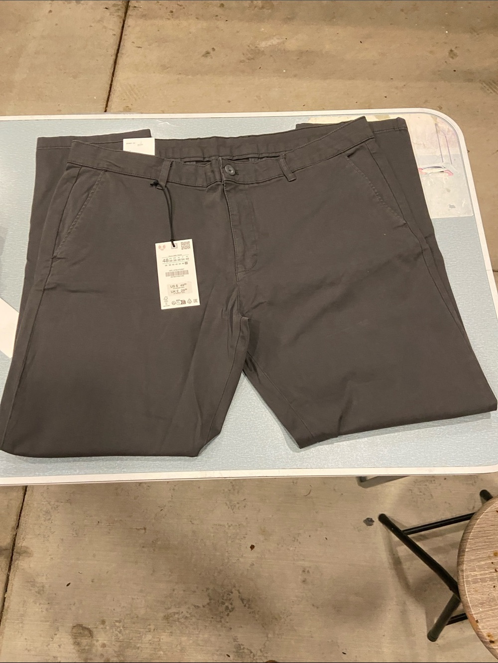 Zara Men's Slate Gray Chino Pants